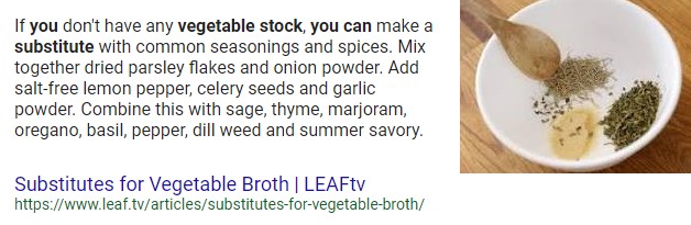 substitute for vege stock